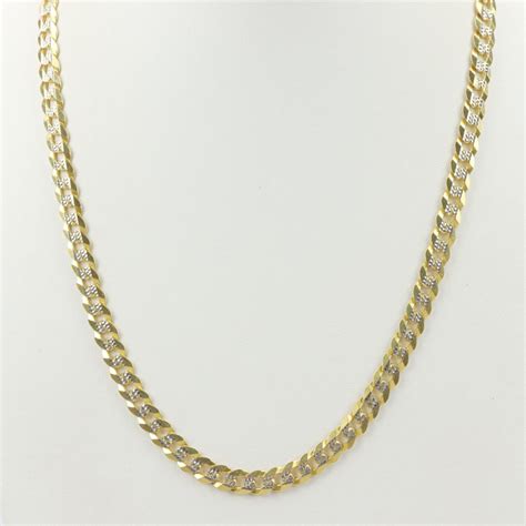 14kt Gold Two Tone Curb Chain Necklace Property Room