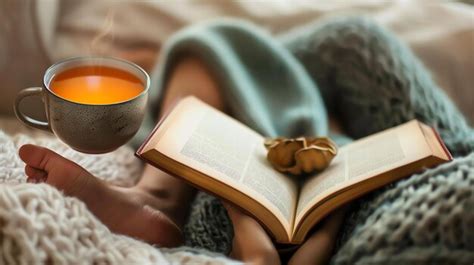 Premium Photo A Cozy Still Life Of A Person Relaxing With A Cup Of