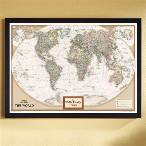 National Geographic My World Personalized Map Earth Toned Shop National Geographic