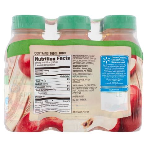 Great Value 100 Apple Juice Nutrition Facts Besto Blog