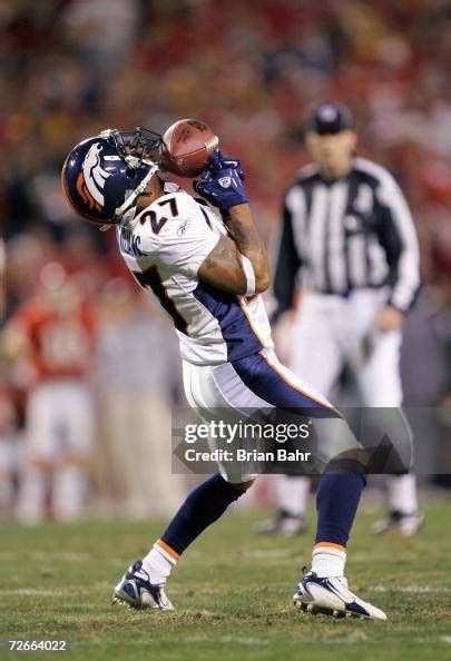 Darrent Williams of the Denver Broncos makes the catch during the ...