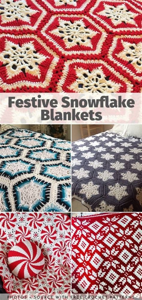 Festive Snowflake Blanket Free Crochet Patterns Your Crochet