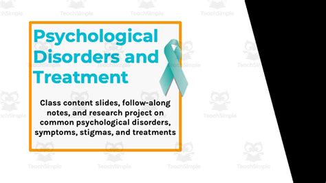 Psychological Disorders Treatments Slides Notes Research Project