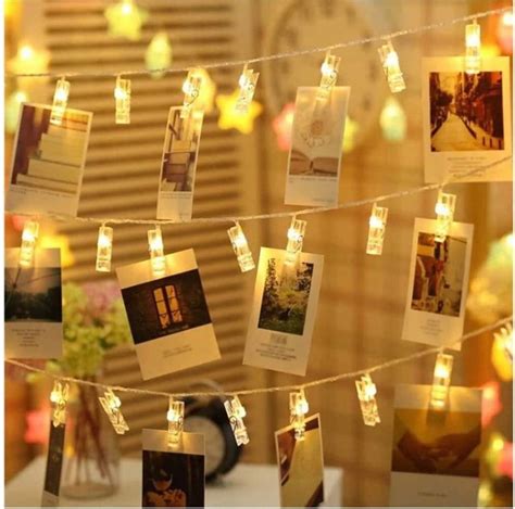 Led Photo Clips Photo Hanger For Wall Decor Bedroom Fairy Lights