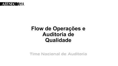 Flow Auditoria Qualidade Ppt