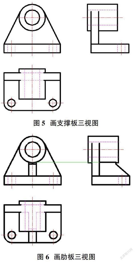 《机械制图》中叠加型组合体三视图的绘图技巧参考网