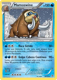 Mamoswine Negro Y Blanco Tormenta Plasma Base De Datos De Cartas De