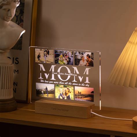 L Mpada Acr Lica Personalizada Foto E Texto Quarto Night Light