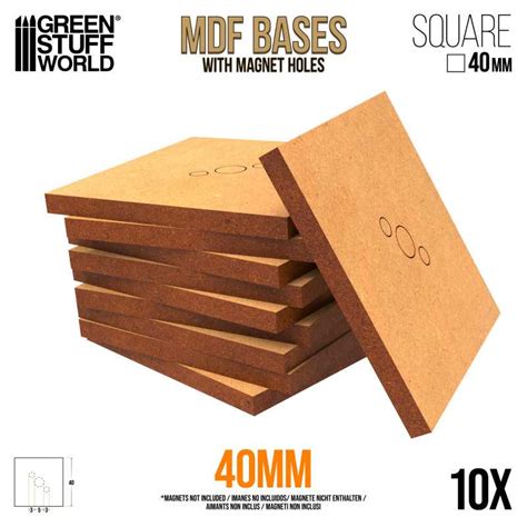 Mdf Bases Square 40 Mm Gsw