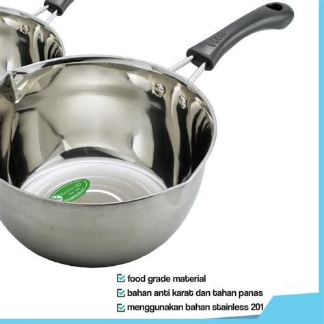 Jual KOMODO PANCI SUSU STAINLESS STEEL MILK PAN UKURAN 18 20 CM