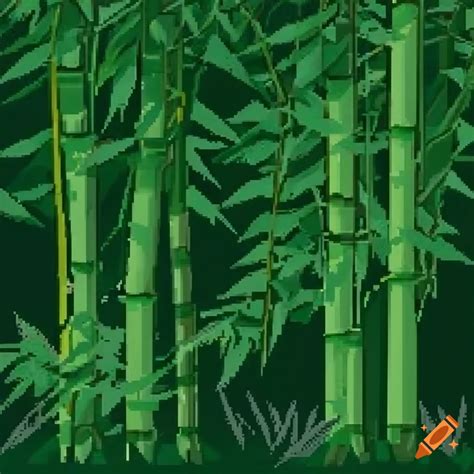 Detailed Pixel Art Of Bamboo Leaves On Craiyon