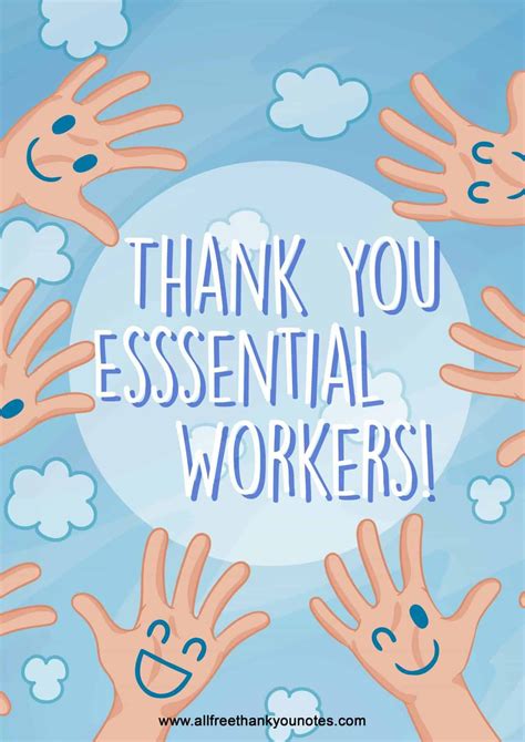 Thank You Essential Workers All Free Thank You Notes Artofit