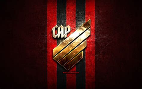 Atletico Paranaense Fc New Logo Serie A Red Metal Background