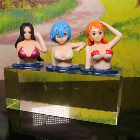 Kawaii Re Zero Rem One Piece Nami Boa Hancock Chest Shake Sexy Dolls