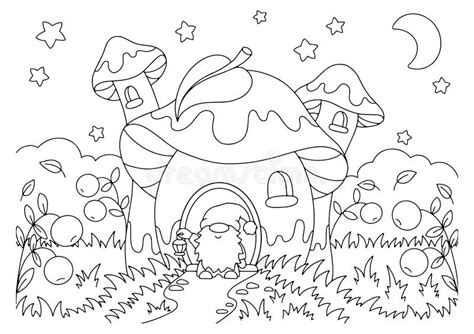 Gnome Mushroom Coloring Pages