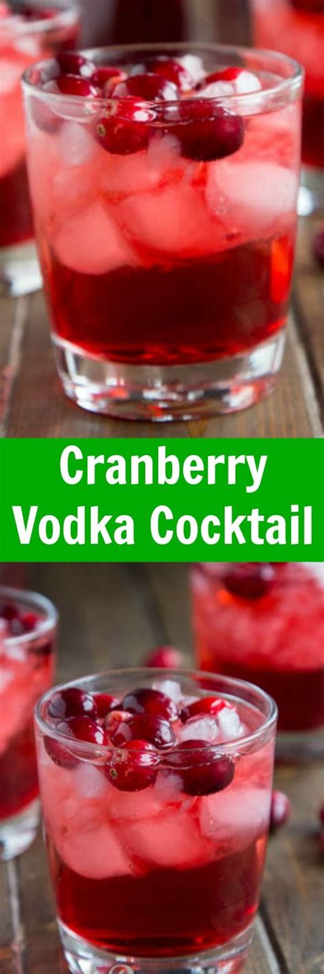 Cranberry Vodka Cocktail Cranberry Vodka Vodka Cocktails Easy Mixed