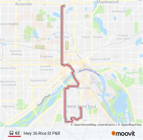 62 Route Schedules Stops And Maps Hwy 36 Rice St Pandr Updated