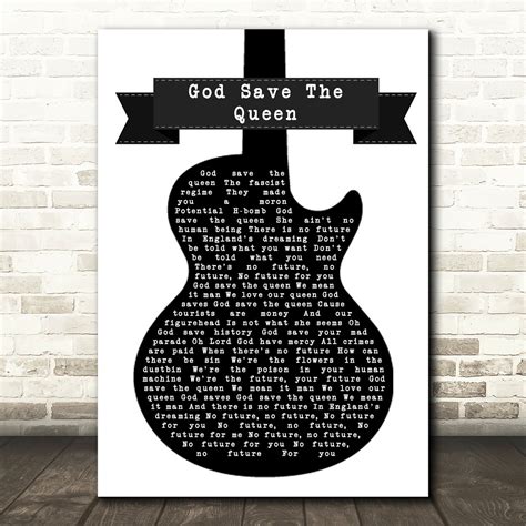 Art Collectibles God Save The Queen Lyrics Print The Sex Pistols