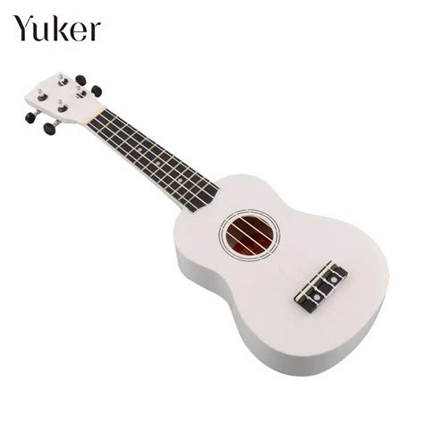 Yuker 21 Inch Uke Ukulele Ukelele Mahalo White 4 String Art Ts