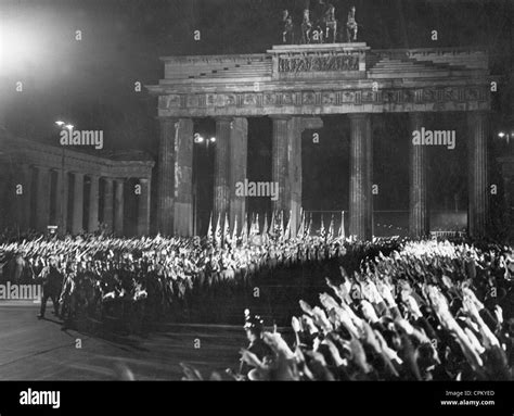 March of the SA through the Brandenburg Gate from 'Hans Westmar', 1933 ...