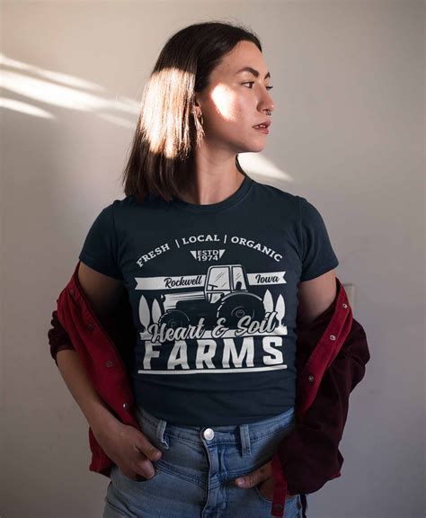 Womens Personalized Farm T Shirt Vintage Tractor Shirt Farmer T