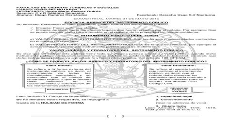 Derecho Notarial I Examen Final Y Resumen 1ro Y 2do Parcial 2016 C Y D