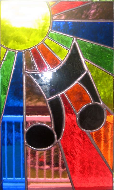 Raze Of Music Panel Stained Glass Glass Artwork Glass Music