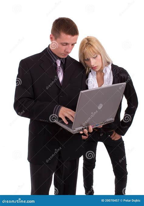 Businessman Using Laptop Stock Image Image Of Women 20070457