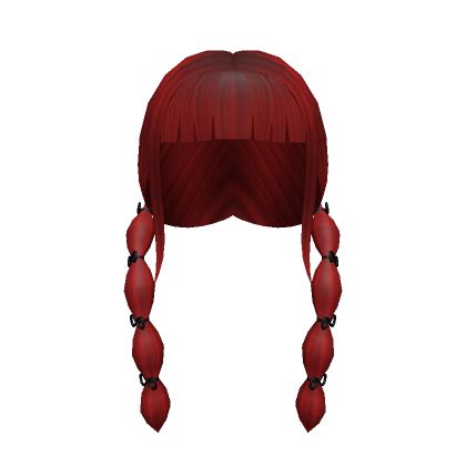 Red Low Bubble Braids With Bangs S Code Price RblxTrade