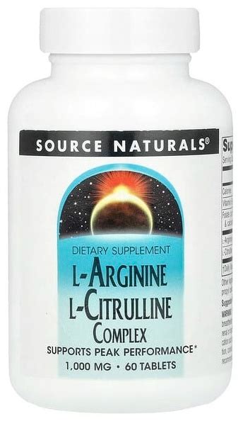Купить Аминокислотный комплекс Source Naturals L-аргинин и L-цитруллин ...