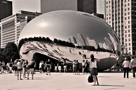 Chicago Bean Cityscape Reflection Cityscape Reflection Ericok Flickr