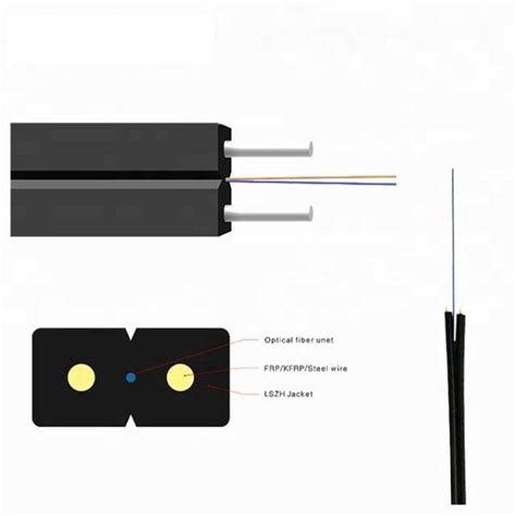 FTTH Drop Cable 2 Core G657A1 Fiber GJYXCH GJYXFCH FTTH Drop Cable