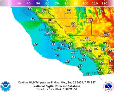 NOAA Graphical Forecast for Los Angeles/Oxnard, CA