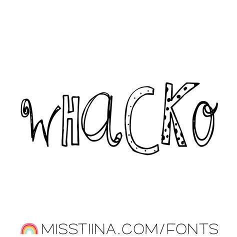 Mtf Whacko Miss Tiina Fonts