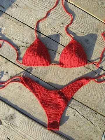 Crochet Bikini High Hip Brazilian Crochet Bikini Set In Red Etsy Artofit