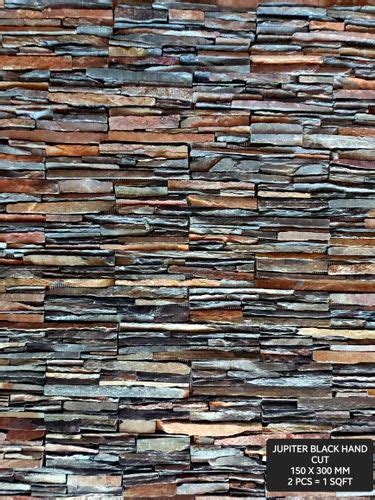 Jupiter Black Hand Cut Stone Wall Cladding At Rs 120 Piece Stone Wall