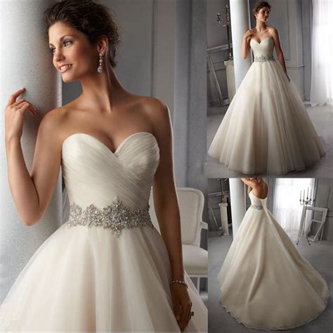 New Custom White Ivory Wedding Dress Bridal Gown Size 6 8 10 12 14 16