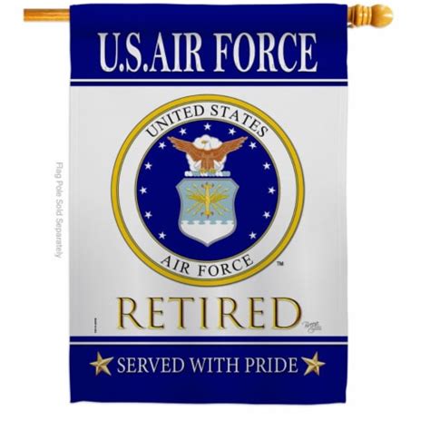 Breeze Decor H108481 BO US Air Force Retired House Flag Armed Forces 28