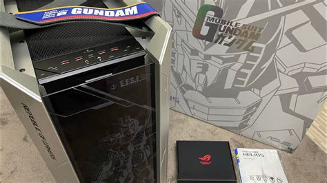 Asus Rog Strix Helios Gundam Edition Unboxing Closer Look Youtube