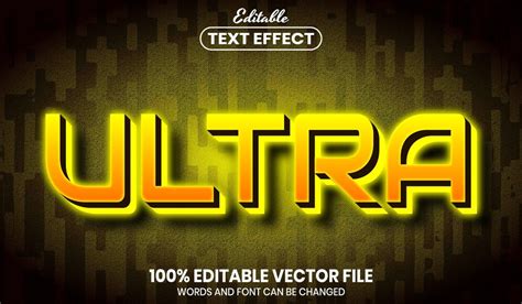 Premium Vector Ultra Text Font Style Editable Text Effect