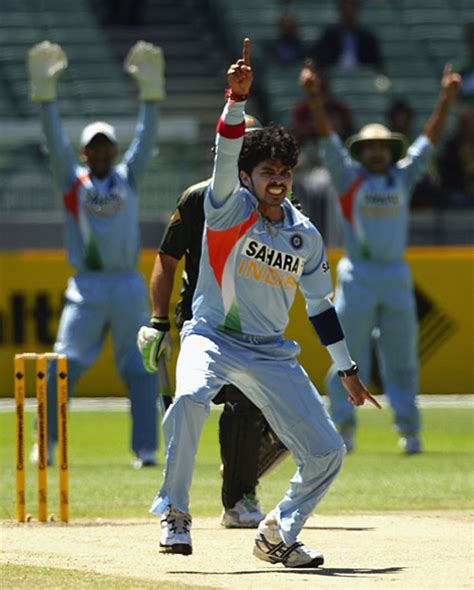 Sreesanth celebrates Adam Gilchrist's wicket | ESPNcricinfo.com