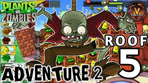 Bungee Zombie Time Plants Vs Zombies Adventure 2 Roof Level 5 Gameplay Youtube