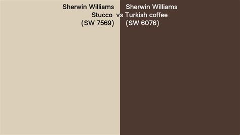 Sherwin Williams Stucco Vs Turkish Coffee Side By Side Comparison