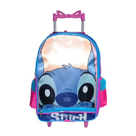 Mochila Stitch Lilo Rodinhas Infantil Escolar Bolsa Feminina Creche