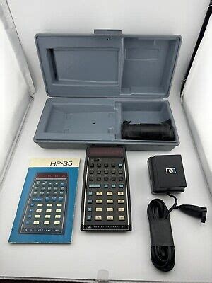 Vintage Hewlett Packard Hp Led Calculator With Case Manual Charger