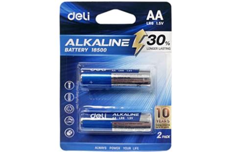 Deli Aa Alkaline Batteries Pack Bookworld