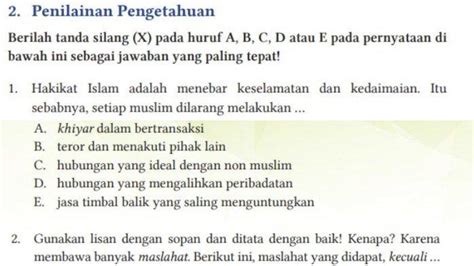 Materi PAI Agama Islam Dan BP Kelas 11 SMA Kunci Jawaban Halaman 59 62