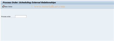 CORA SAP Tcode Process Order Schedule External Relshps