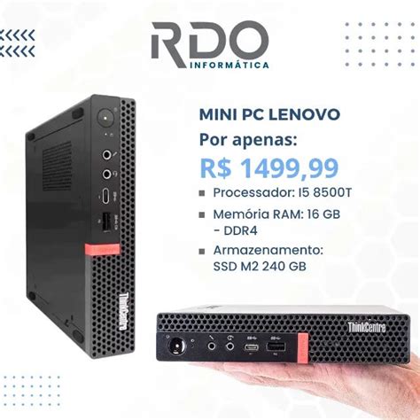 Mini PC I5 Lenovo Para Trabalho Em Casa Computadores E Desktops