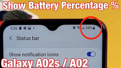 Galaxy A S A How To Show Battery Percentage Youtube